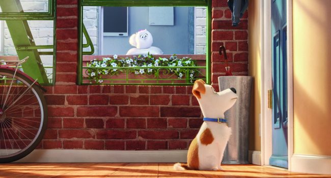Gidget (JENNY SLATE) is a naïve-but-gutsy Pomeranian and Max (LOUIS C.K.) is a pampered terrier mix in Illumination Entertainment and Universal Pictures’ "The Secret Life of Pets," a comedy about the lives our pets lead after we leave for work or school each day.